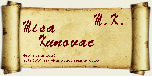 Miša Kunovac vizit kartica